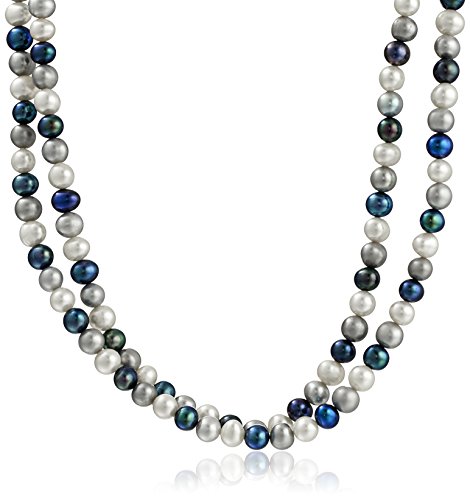 Amazon Collection 6-7Mm Multi-Color Genuine Cultured Freshwater High Luster Endless Pearl Strand, 100" #TOP1