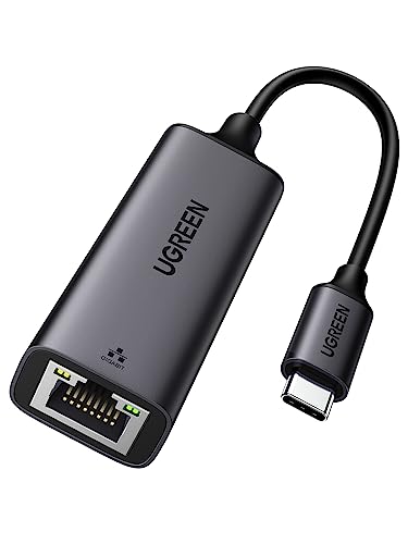 UGREEN Adaptateur USB C Ethernet Gigabit Thunderbolt vers RJ45 Réseau LAN 1Gbps Compatible avec iPhone 17 Pro Max Air 16 15 MacBook iPad Air 2024 Surface 10 Galaxy S25 Ultra Tab S9 (Noir)