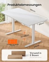 ErGear Höhenverstellbarer Schreibtisch 180x80cm 4-Speicher Geteilte Platte – Ansicht 6