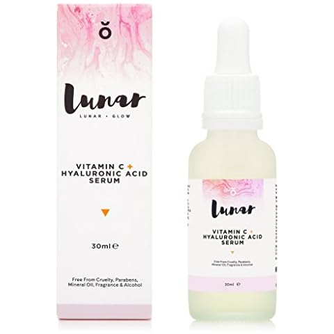 Vitamin C Hyaluronic Acid Serum by Lunar Glow. A Natural Anti Ageing Serum For Your Face & Skin. 1 fl.oz - 30ml. Cover