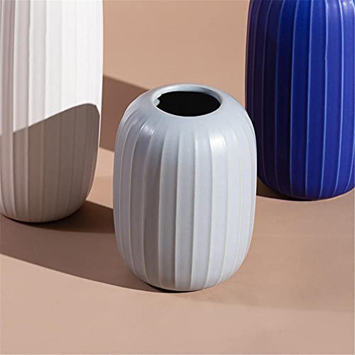 Vaas, Streep Moderne Kunsten Decoratie Vaseswater CultivationPlants Pot voor thuiskantoor boekenplank tafel centerpieces decoratie - Afbeelding 7