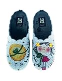 Divertidas Zapatillas de Casa para Mujer fabricadas en España Marpen Slippers Luna - Color - Verdoso, Talla - 41