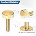 M METERXITY 10-Pack Knurled Thumb Screws, M4x16mm Solid Brass Flat Head Fully Threaded Knobs Bolts Fasteners W Grip for Electronic/Equipment/Industry/Home, Thumbscrew Threaded Knurled Tip