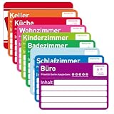 Yoosso 140 Stück Große Umzugsetiketten, Umzugsaufkleber zum Beschriften