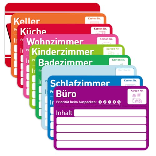 Umzugsetiketten zum Beschriften