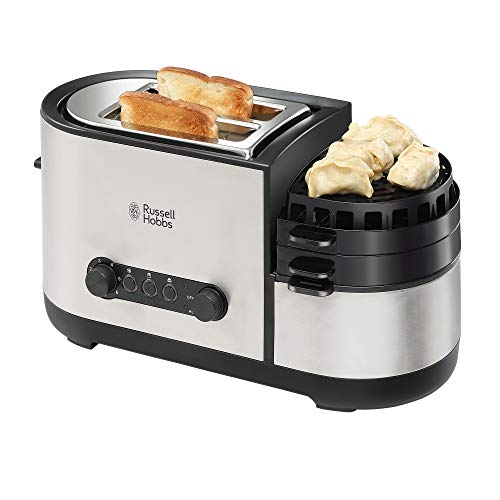 Image of Russell Hobbs RBFS1150-1150 Watt 2 Slice Automatic Pop-up Toaster Cum 3 in One Breakfast Set with 2 Year Manufacturer Warranty