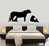 Wall Vinyl Decal Cheetah Leopard Family Baby Jungle Africa Nature Mural Art and Stick Wall Decals
