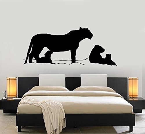 Wall Vinyl Decal Cheetah Leopard Family Baby Jungle Africa Nature Mural Art And Stick Wall Decals #TOP7