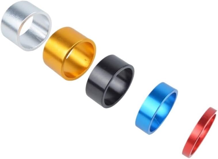 Mountain Bike Fork Washer Stem Spacer Bike Headset Washer Raise Handlebar 5-20mm for Bikes(Golden)