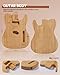 Leo Jaymz DIY TL Style Electric Guitar Kits with Roasted Pine Body and Maple Neck - Maple Fingerboard and All Components Included（TL Roasted Pine）