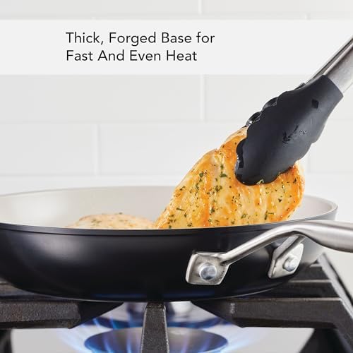 KitchenAid Hard Anodized Ceramic Nonstick Cookware Pots and Pans Set, 9 Piece - Matte Black - Thumbnail 3