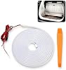 Tira de luz LED para baúl de auto de 13.12 pies, lámpara ambiental con sensor de encendido/apagado, iluminación de carga de PVC flexible y cortable resistente al agua, universal para la mayoría de autos, SUVs y vans (blanca) 2