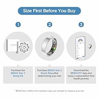 BENIO Gen2 Smart Ring for Women Men Sleep Health Fitness Tracker Sliver 7 — image 9
