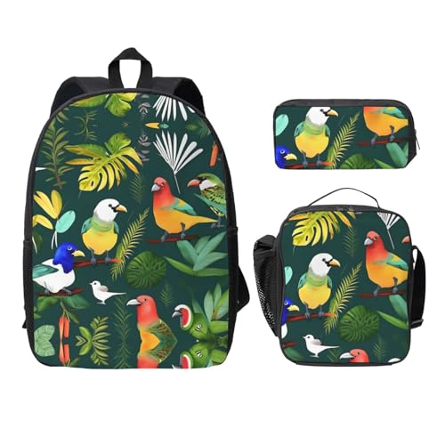 Sac à dos d'école léger tropical pour le collège et les sorties pique-nique