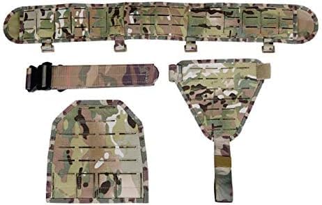 Cintura Tattica Molle Cintura da Combattimento Cintura da Combattimento Rimovibile a Vita Larga Cintura Imbottita Bretelle Cintura con Pannello Gambe (4 Colori opzionali)