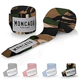 Moncada Fighting® [4m Boxbandagen mit Daumenschlaufe - Bandagen Boxen Halb elastische Boxing Gloves mit extra breitem Klettverschluss - Boxbandage Hand für Boxen, MMA, Kickboxen - Box Bandage Sport