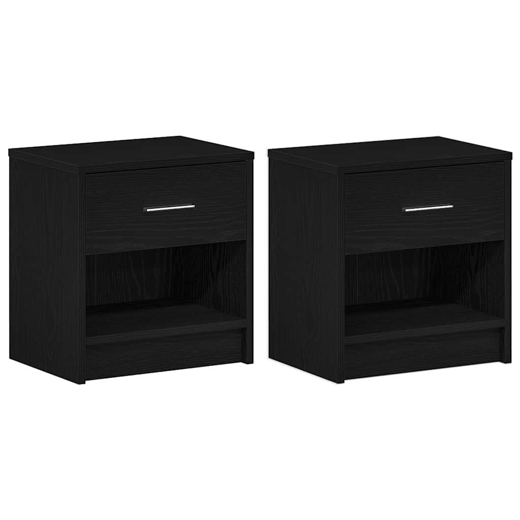 Stabiler Nachttisch aus Holzwerkstoff mit Schublade und offenem Fach für Stauraum, Feuchtigkeitsbeständig und Pflegeleicht, Ideal für Schlafzimmer mit Wandhalterung