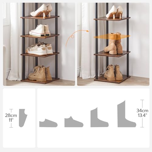 HOOBRO Schuhregal, 8-lagiges Eckschuhregal, schmales Schuhablage, Schuhschrank, Schuhständer, Flur, Schlafzimmer… – Ansicht 5