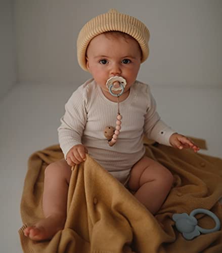 Frigg Daisy Natural Rubber Baby Pacifier | Made In Denmark | Bpa-Free (Aurora/Bright White, 6-18 Months) 2-Pack #TOP4