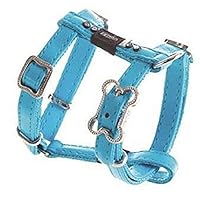 Rogz Luna Dog H-Harness, Blue Floral, Medium