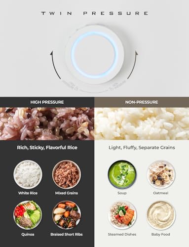 CUCKOO CRP-MHTR0309F | 3-Cup (Uncooked) Twin Pressure Induction Heating Rice Cooker | 11 Menu Options: High/Non-Pressure & More, Made in Korea | White, 3 Cups - Image 4