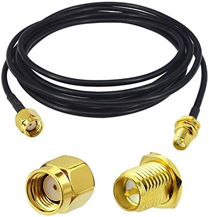 YILIANDUO WiFi Antenna Extension Cable RP-SMA Male to RP-SMA Female Bulkhead RG174 3M/ 118.11 inch Extension Pigtail Jumper Cable for 3G 4G LTE WiFi Antenna Wireless LAN Router