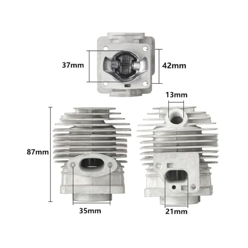 Kit piston-cylindre 37 mm pour débroussailleuse TU33 et CG330 - 3