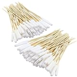 200 Stück Hunde Wattestäbchen, 15cm Ohrreinigung für Hunde Ohrreiniger, Lang Ohrreinigungsstäbchen für Haustiere Hunde Katzen Ohrreiniger Wattestäbchen mit Großer Kopf Wattestäbchen für Haustiere