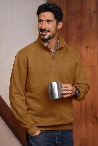 Men High Neck Pullover Casual Solid4