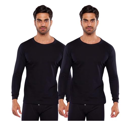 Recopilación de Camisetas térmicas para Hombre los 10 mejores. 44 Alfani Paquete de 2 Playeras termicas Manga Larga para Hombre 100% algodón Negro M