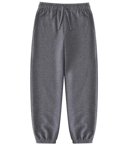 Boys Sweatpants, Fleece Lined Joggers, 4-Pack Baggy Athletic Pants, Youth Kids Activewear, Size 4-163