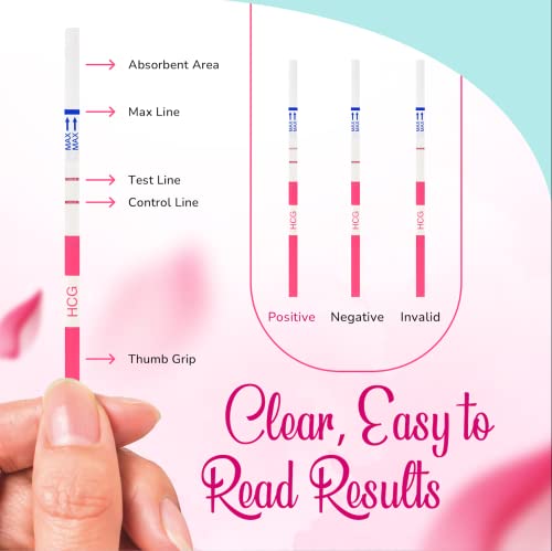 clinical guard 25 pregnancy tests early detection strips - sensitive amp accurate measurement within 5 mins -pregnancy test strips for women - hcg test strip kit- pruebas de embarazo