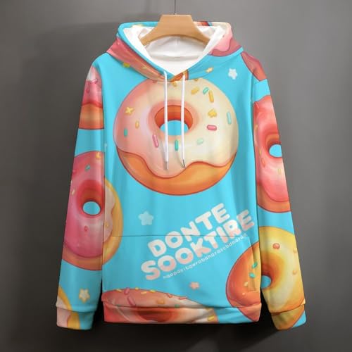 Sweatshirt pull beignets de dessin animé pour vos moments de détente et sorties décontractées S