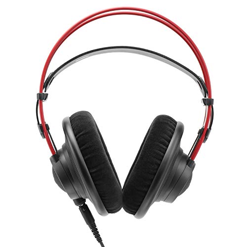 Massdrop x AKG K7XX — Reference Open-Back Audiophile Headphones — Pro Studio Over-Ear (Red)