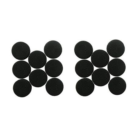 Rubber Gripper Pads, Round, 1 in., PK16