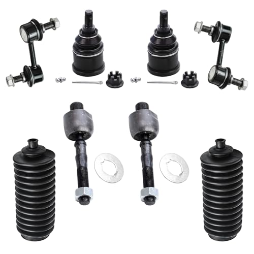 Image of Detroit Axle - 2.4L 14pc Front Suspension Kit for 2003-2007 Honda Accord, Ball Joints Sway Bars Tie Rods Boots Struts with Coil Spring 2004 2005 2006 Replacement Ready Struts Shocks Assembly