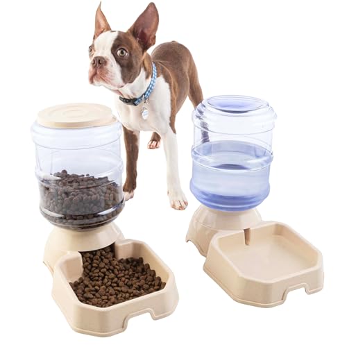 Automatic Cat Feeder and Water Dispenser - 2-Pack 3.8L/1G Dog
