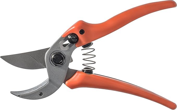 Original LÖWE 15 Amboss Gartenschere 15.107 mit Bypass Geometrie für kleinere bis mittlere Hände & 5 Profi Gartenschere Amboss 5.107 mit rostfreier und antihaftbeschichteter Stahlklinge