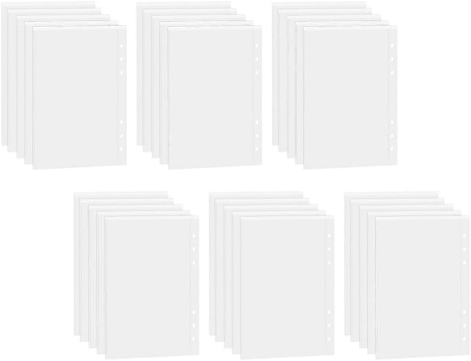 Alipis 30pcs Postcard Pockets for Collecting Refillable Photo Album Pages Double-Sided Card Sleeves for Organizing Sports Cards Business and Photos