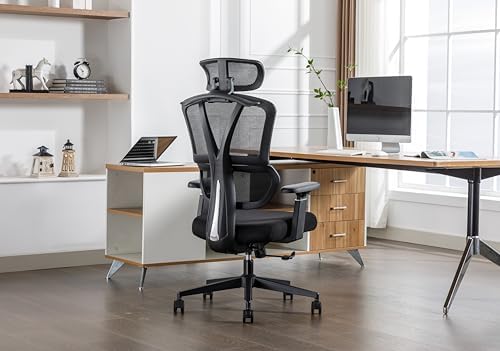 Ergonomic Mesh Office Chair with 400 lb Capacity, Ideal for Offic...
