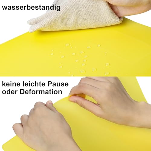 DoocliB Sammelmappe A4 3er Set, Eckspannermappe aus Kunststoff mit Gummizug - Stabile & Langlebige Plastik Mappe für Schule, Kinder (Gelb 3 Stück)
