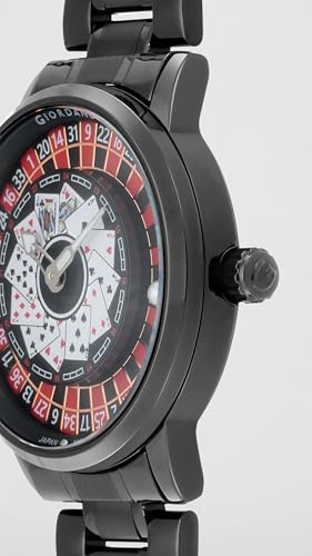 Image of Giordano Casino Royale Analog Watch for Men- Unique Poker & Roulette Dial Design with Stainless Steel Strap - Stylish Luxury Watch