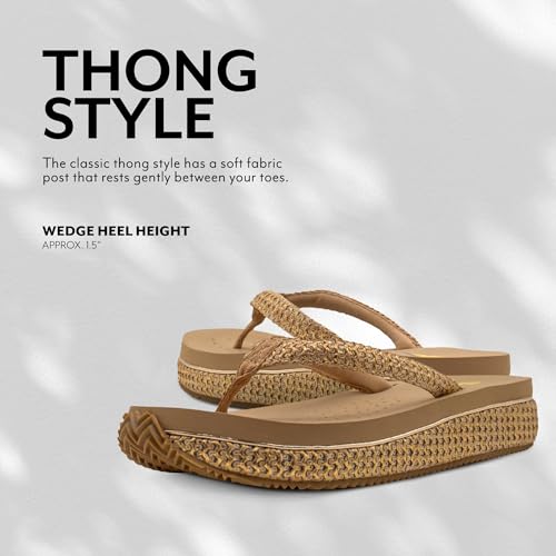 Image of VOLATILE womens Palau Woven Thong Platform Sandal