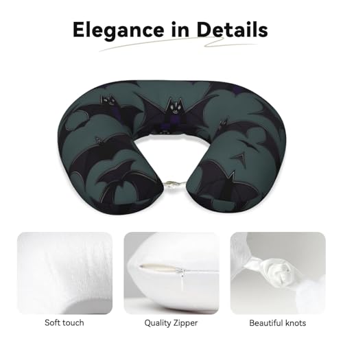 Almohada de Viaje con Estampado de Murciélago miniatura 4