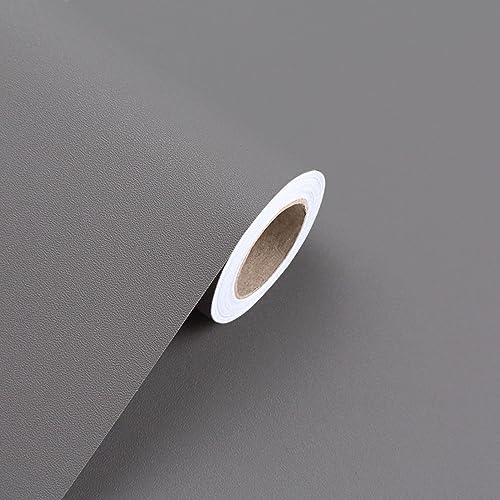 BPILOT Papel tapiz de PVC no penetrante autoadhesivo grueso para sala de estar dormitorio escaparate fondo de hotel papel tapiz pegatina de pared gris C