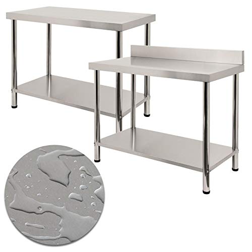 LZQ Professioneller Edelstahltisch Arbeitstisch Edelstahl Küchentisch Gastro Tisch Zubereitungstisch für Küche Bar… – Bild 4