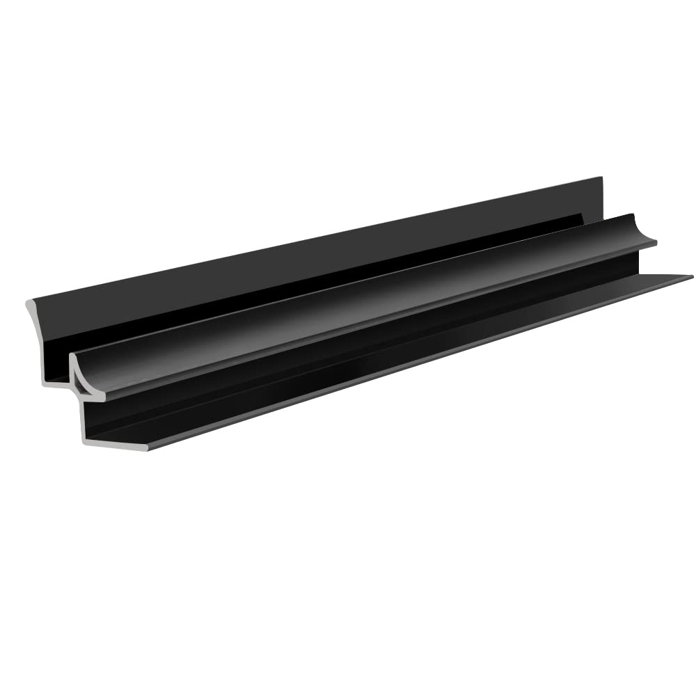 NRG 10mm Bathroom Wall Panel Trims Internal Corner Profile for Large PVC Wall Panels 2.6m Long Black