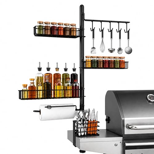Griddle Caddy for Blackstone Grill, Paper Towel & Movable Condiment Holder