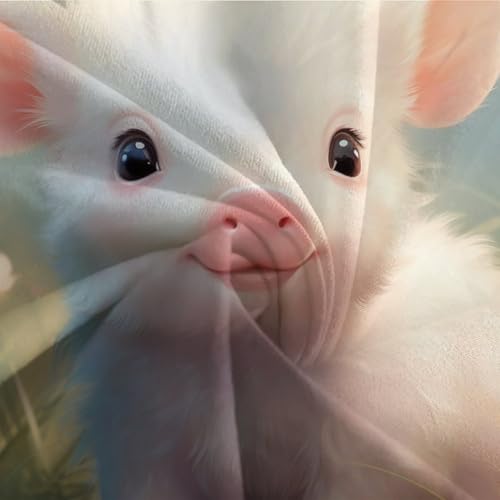 Parure de lit cochon en microfibre avec housse de couette imprimée 3D