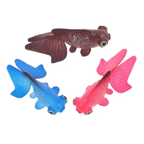 SUPVOX 3個?真魚 夜光 水族館装飾用シリコン魚モデル 魚槽用フィギュア